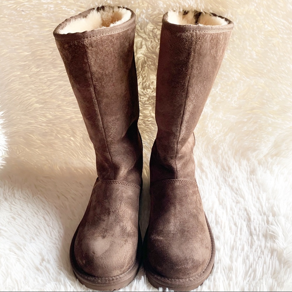 UGG AUSTRALIA BOOTS SPEEPSKIN BROWN SZ 6